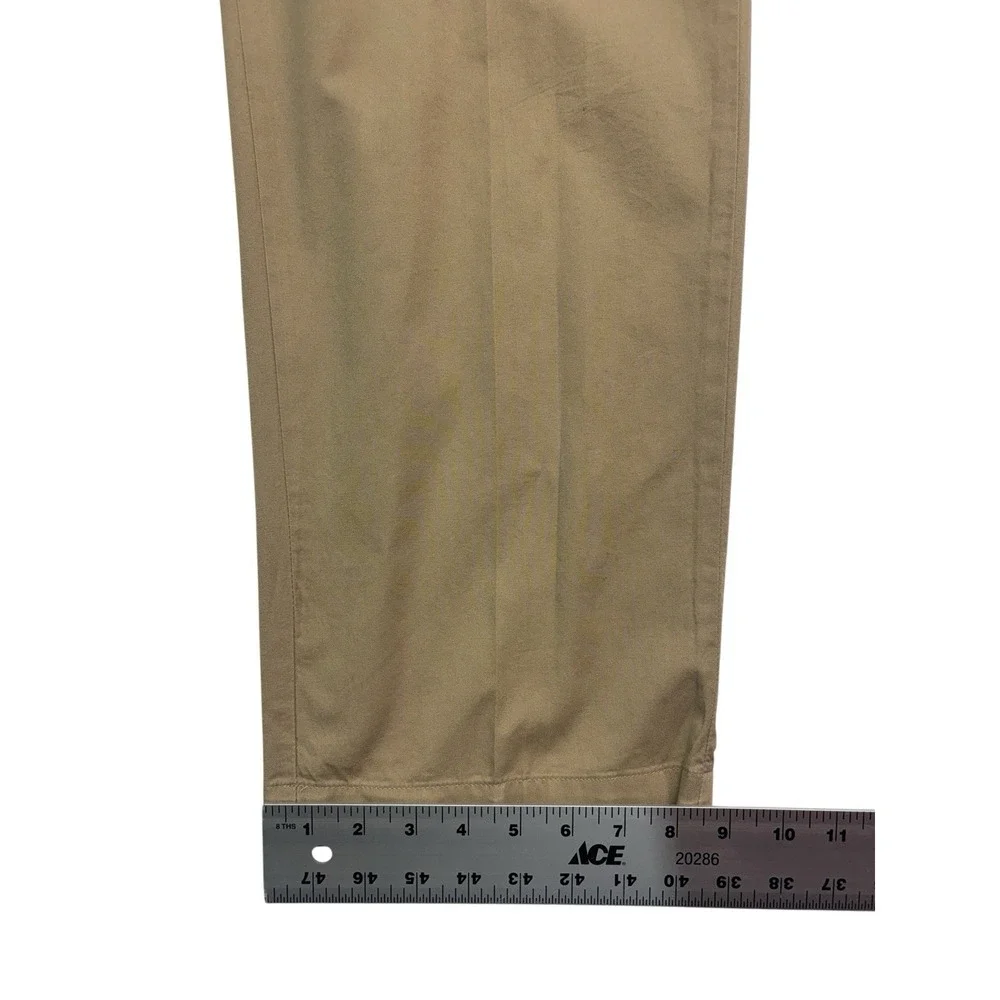 vtg Polo Ralph Lauren 35z32 Tan Classic Golf Pants Chino‎ Pleated High Waisted